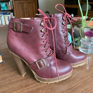 Burgundy Booties